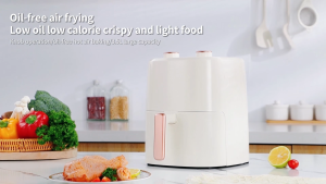 Mini 4L Air Fryer Household Simple Knob Control 8 Preset Menus Rapid Heating Non-Stick Timer 360°Hot Air Circulation 空氣炸鍋