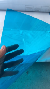 (KHổ 122m x Dài 1m x Dày 8zem) Tôn nhựa lấy sáng poly MÀU xANH TRONGTôn poly lấy sáng che nắng che mưa đa năng