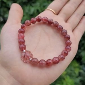 Vòng TA Tóc Đỏ mix Cỏ 4 lá TA Tóc Đỏ bi Ag - Phong Thủy TUDO