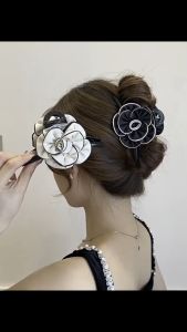 Jepit Rambut SUPER JUMBO 13cm PREMIUM Classic Camellia Large Bow Hair Claw Clip HCBR021
