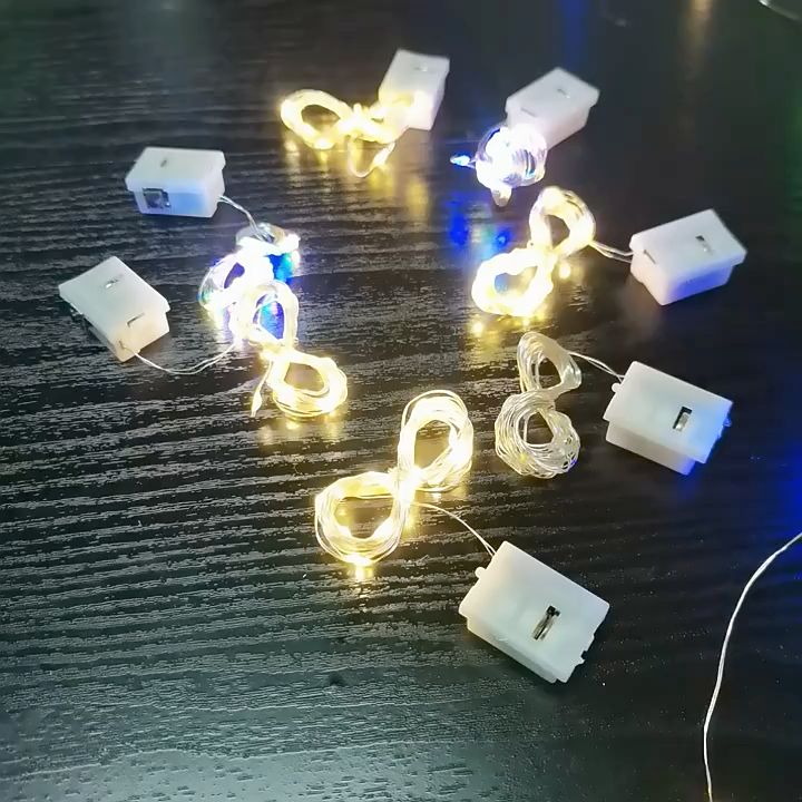 Dây đèn LED trang trí DIYS nhiều kích thước, hai màu trắng và đa sắc, làm vòng hoa, đựng trang trí nhà, cửa giá rẽ.