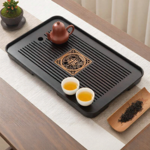 ZIYINGCHA | Khay Trà Văn Phòng Gia Đình Thiết Kế Mới Chống Dính Nước Tre Gỗ