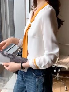 Kemeja perempuan Chiffon Blouse Korean Style office wear women baju korean style woman elegant blouse  shirt woman