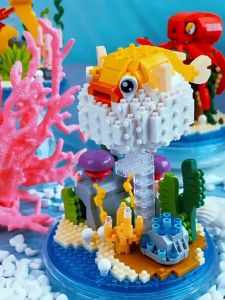 Wise Hawk Block Marine Life Sea Ocean Transparent Cover Fish Octopus Gift Decoration Building Brick Toy Boy Girl 海洋生物系列