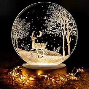 Creative Light 3D Led Usb Display Light Tables lamp Acrylic LED Table Lamp Gift Present Home Decoration