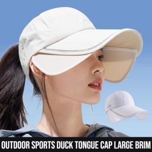 Outdoor Sports Duck Tongue Cap Large Brim Summer Sun Hat Sun Protection Against Uv  Lightweight Breathable