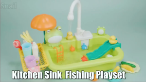Kitchen Sink Play Role Play Dishwasher Toy Kids Kitchen Sink Toys Electric Dishwasher Playing Toy With Running Water Pretend Play Food Fishing Toy Role Playing
