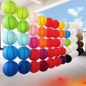 10-15-20-25-30-35-40cm Paper Lanterns Wedding Festival Party Decoration Shopping Mall Event Decoration 35 Colors To Choose From