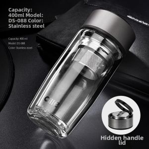CILLE | Double Layer Design Tea Separation Glass Cup