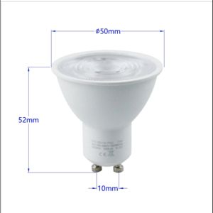 GU10-7AC High-Quality 7W LED GU10 Downlight Bulb 6500K Daylight Brightness Energy-Saving Long Life for Bedroom Hallway Ceiling