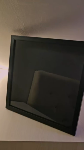 100% Real GLASS All Black Edition Shadow box Frame Wooden Display Box 3d Hollow Box Frame Flower Frame DIY Flower Preservation