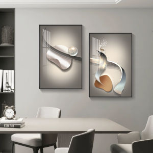 Modern Luxury Abstract Dual Wall Art Decorative Picture for Dining Room