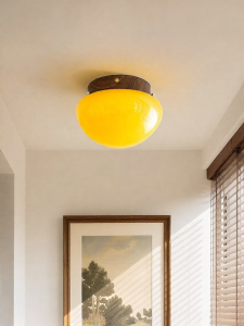 FANCY LAMP CLUB | Cream Vintage Style Ceiling Light Amber Color