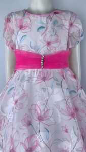 Big Joy Girls Casual Dress Charis Floral with Rhinestone on Waistline 553169