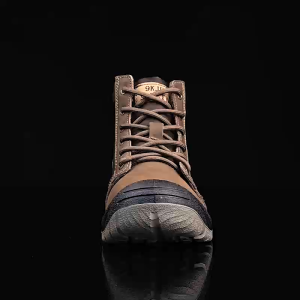 Safety JB Shoes ZS009 midcut Lace up Sport Safety Shoes Brown Black 009