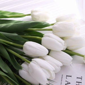 Tulip Giả Cao Cấp Ẩm Ướt Bó Hoa Sinh Học Cao Cấp Trang Trí Hoa Trong Nhà Phòng Khách Trang Trí Hoa Tươi