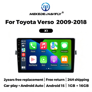 MEKEDE Android Auto Wirelesss CarPlay Car Radio Screen For Toyota Verso 2009-2018 Car Multimedia Video Player Navigation GPS