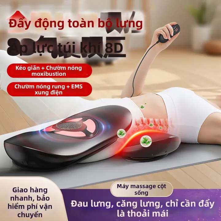 Máy Massage Lưng Giảm Đau Tự Động Kéo Dãn và Điều Trị Bằng Sóng Nhiệt
