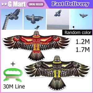 Outdoor Fun Sports Huge 185cm Eagle Kite with Handle Line Novelty Toy Kites for Adult /Kids Large Good Flying Eagle Kite Novelty Animal Kites with Free 30M Kite Line