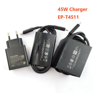 Samsung | Original Samsung 45W PD Charger EP-T4511 Super Fast Charge For Galaxy S25 S24 Ultra A56 A55 C55 M55 EU Adapter 5A Type C Cable