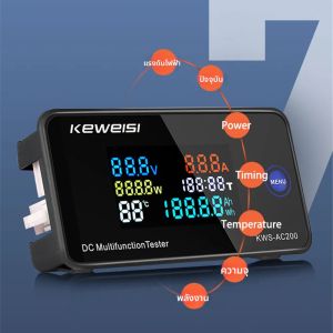 KWS DC 0-200V 0-100A เครื่องวัดพลังงานโวลต์มิเตอร์แบบดิจิตอลแอมป์มิเตอร์ AC Wattmeter มิเตอร์ไฟฟ้าพร้อมฟังก์ชั่นรีเซ็ต