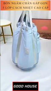 (TẶNG 30 GÓI THẢO DƯỢC)Túi Ngâm Chân Xông Hơi Thảo Dược 5 Lớp Dung tích 12L-20L Giữ Nhiệt Cao Gấp Gọn.