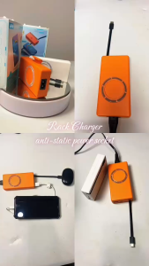 Smart Light Filled Off Ultra Fast Charging AntiStatic Power Socket Rack Charger 3IN1 Power Station with 2 PD 1 USB Ports