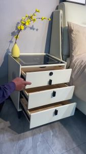 Tủ Đầu Giường Thông Minh Kết Hợp Sạc Không Dây Cổng Sạc Usb Loa Bluetooth Khóa Vân Tay Loại 2-3 Ngăn (Ib Shop Chọn Màu Chọn Bọc Da Hoặc Nỉ) Tab Đầu Giường Kệ Để Phòng Ngủ Phòng Khách Két Khoá Vân Tay