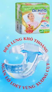 [Hàng Chính Hãng] Tã Dán Người Lớn DR. HÀO Size M/L gói 10 Miếng {Combo 5 gói} Bỉm dán người già siêu mềm siêu thấm kháng khuẩn khử mùi chống hăm. Tả giấy người lớn bỉm hỗ trợ người già người bệnh cần hỗ trợ