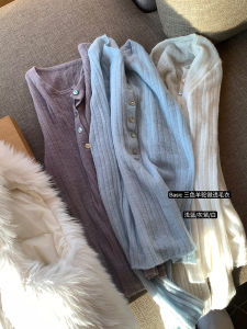 Lienni 2025 Basic Commute Long Sleeve Three-Color Alpaca Wool Sweater Womens Overhead Pure Color Knitted Inner Wear