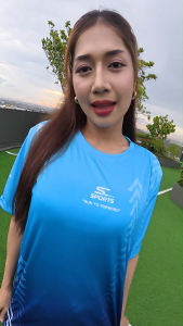 SC Sports เสื้อกีฬา เสื้อพิมพ์ลาย Run01-ฟ้ากรม งานจริงสวย สีสด หนา145g นุ่มลื่นใส่สบาย