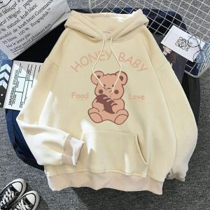 Sweater Hoodie HONEY BABY BEAR Atasan Wanita Atau Remaja Kekinian Size M-L-XL-XXL