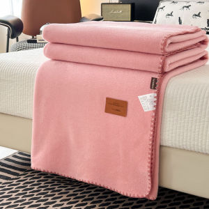 Chăn Nhung Flannel Màu Trơn Ấm Áp Cho Giường Sofa Thân Thiện Với Da Dày Dặn Mềm Mại Mùa Thu Đông Đồ Dùng Nhà Cửa Chăn Bông 100% Polyester