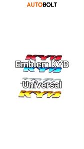Emblem 3D KYB Alumunium 1 PC Timbul Muncul Logo Shock Sok Depan Bawah Merah Biru Emas Silver 1PC Aluminium