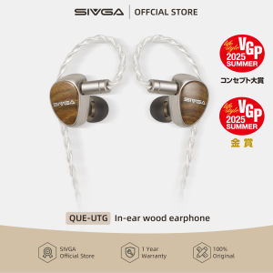 SIVGA QUE-UTG Flat Glass Diaphragm Driver In-Ear Earphones Wooden Wired Hi-Fi Earbuds