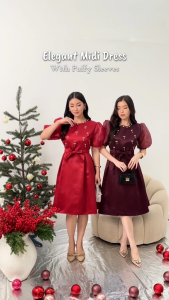 6265 Celia Midi Dress Natal Gaun Pesta