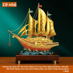 Ji Shanyuan | Tượng Thuyền Biểu Tượng Phú Quý Trang Trí Quầy Bar Nhà