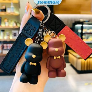 ItemMart Cartoon Keychain Cute Bear Doll Keyring Bag Pendant Couple Car Keyholder 4 Colors