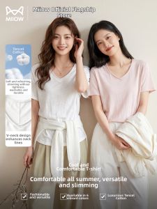 MiiOW | Relax V-neck Short Sleeve T-shirt Slimming