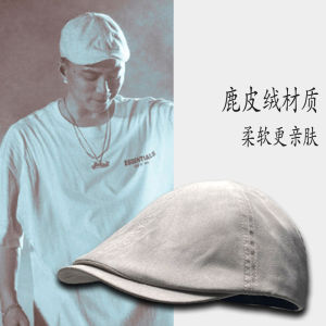 Hat Men Thin Beret Spring and Summer Korean Style Fashion Brand Japanese Style Peaked Cap Big Head Circumference Newsboy Cap Octagonal Cap
