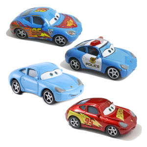 Takara Tomy | Disney Pixar Cars 2 Anime Figure Sally Series Model Toys Car 1:55 Metal Die Casting Racing Car Toys Lightning McQueen Kids Gifts