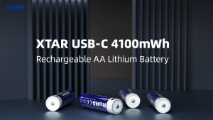 XTAR AA 1.5V 4100mWh (2450mAh) USB-C Rechargeable Battery Constant Power Li-ion 4pcs with Cable