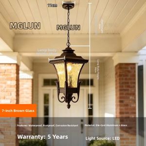 Rustproof Waterproof Outdoor Hanging Light