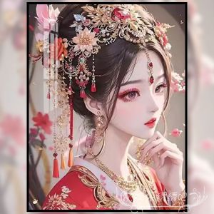 New 2025 Cross Stitch Living Room Beauty Full Diamond High-End Handmade Gift Diy Diamond Stick Painting Chinese Style Cotton Fabric