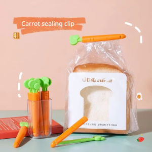 5PCS Food Sealing Clip Food Snack Bag Sealing Clamp Carrot Shape Food Fresh Keep Organizer Sealing Clips Kitchen