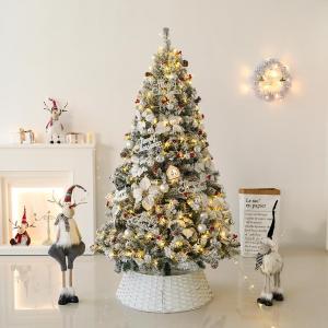 Christmas Snow Christmas Tree High-Grade White Flocking PVC Imitative Tree 1.5 M 1.8 M Package Decoration Ornaments
