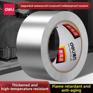 deli | Fireproof Heat Resistant Al Foil Tape Waterproof Mould Resistant Insulation Self Adhesive
