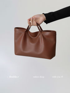 Double R Casual Commuter Womens Tote Bag Large Capacity Single Shoulder Crossbody Handbag Soft PU Leather Magnetic Buckle