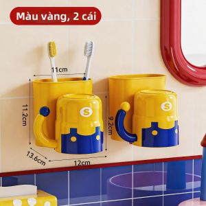 Weichen | Giá Đỡ Đựng Đồ Chải Răng Treo Tường Không Cần Khoan Cốc Dễ Thương