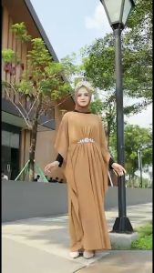 SISTAQUE - Kaftan Wanita Muslimah Lapis Furring Permata | Kaftan Busui Friendly Kaftan Ratih